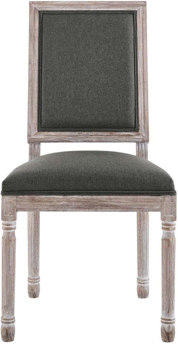 Modway Court French Vintage Upholstered Fabric Dining Side Chair