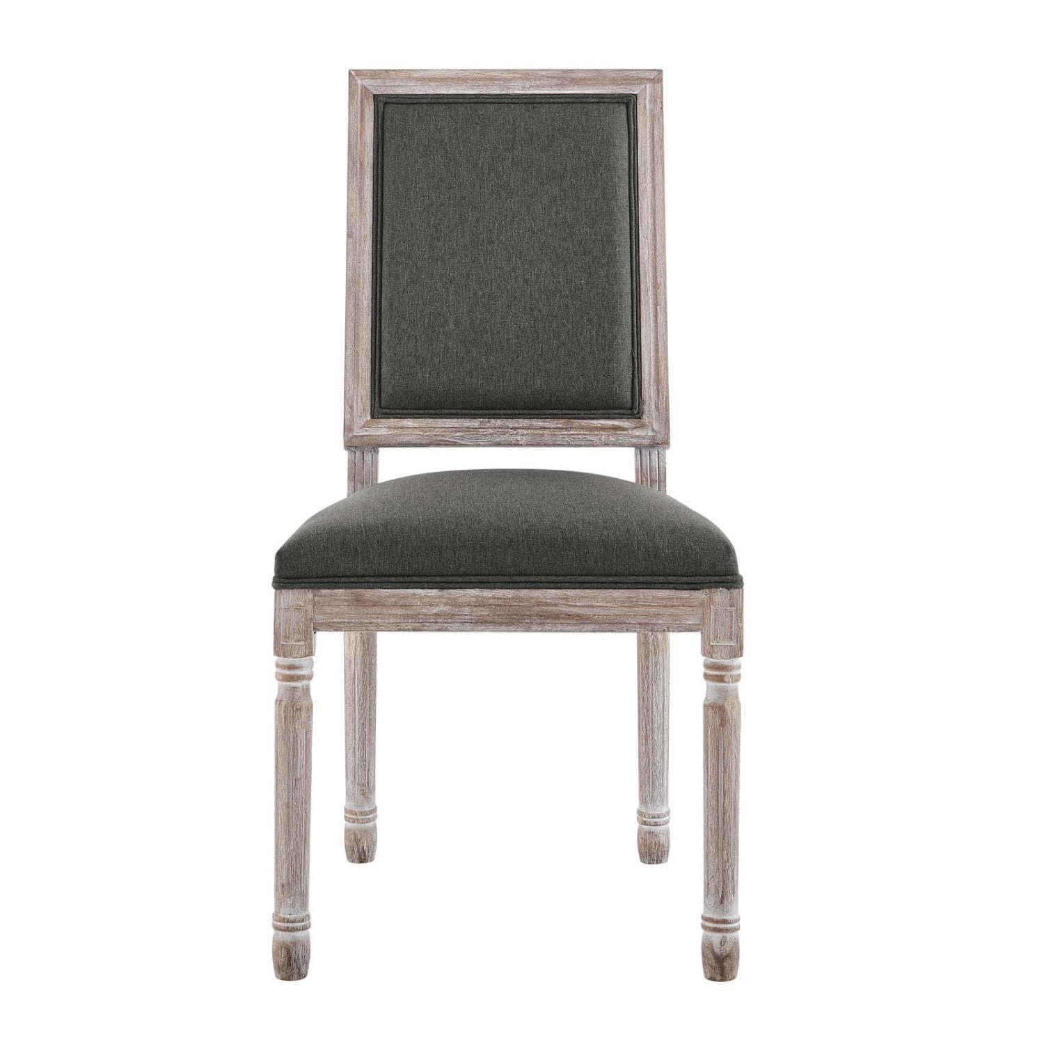 Modway Court French Vintage Upholstered Fabric Dining Side Chair