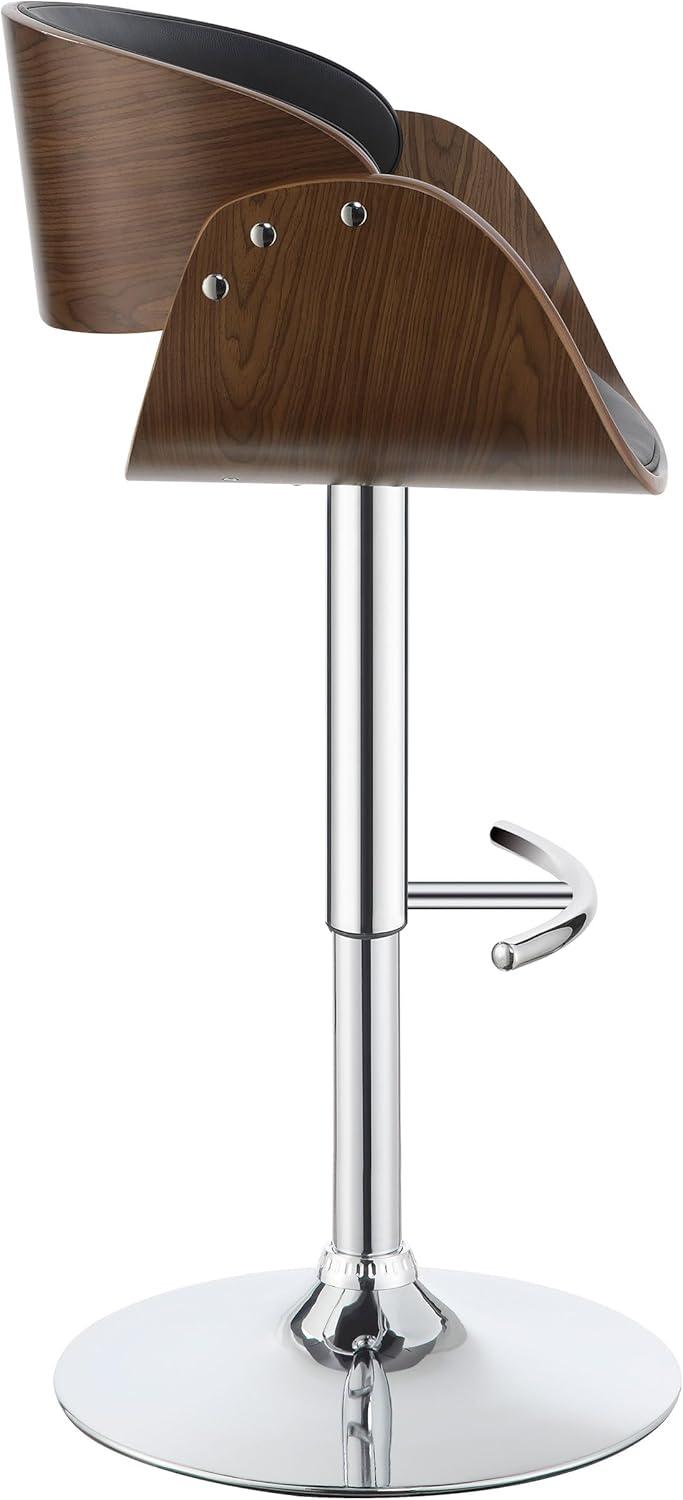 Dana Adjustable Bar Stool Black and Chrome