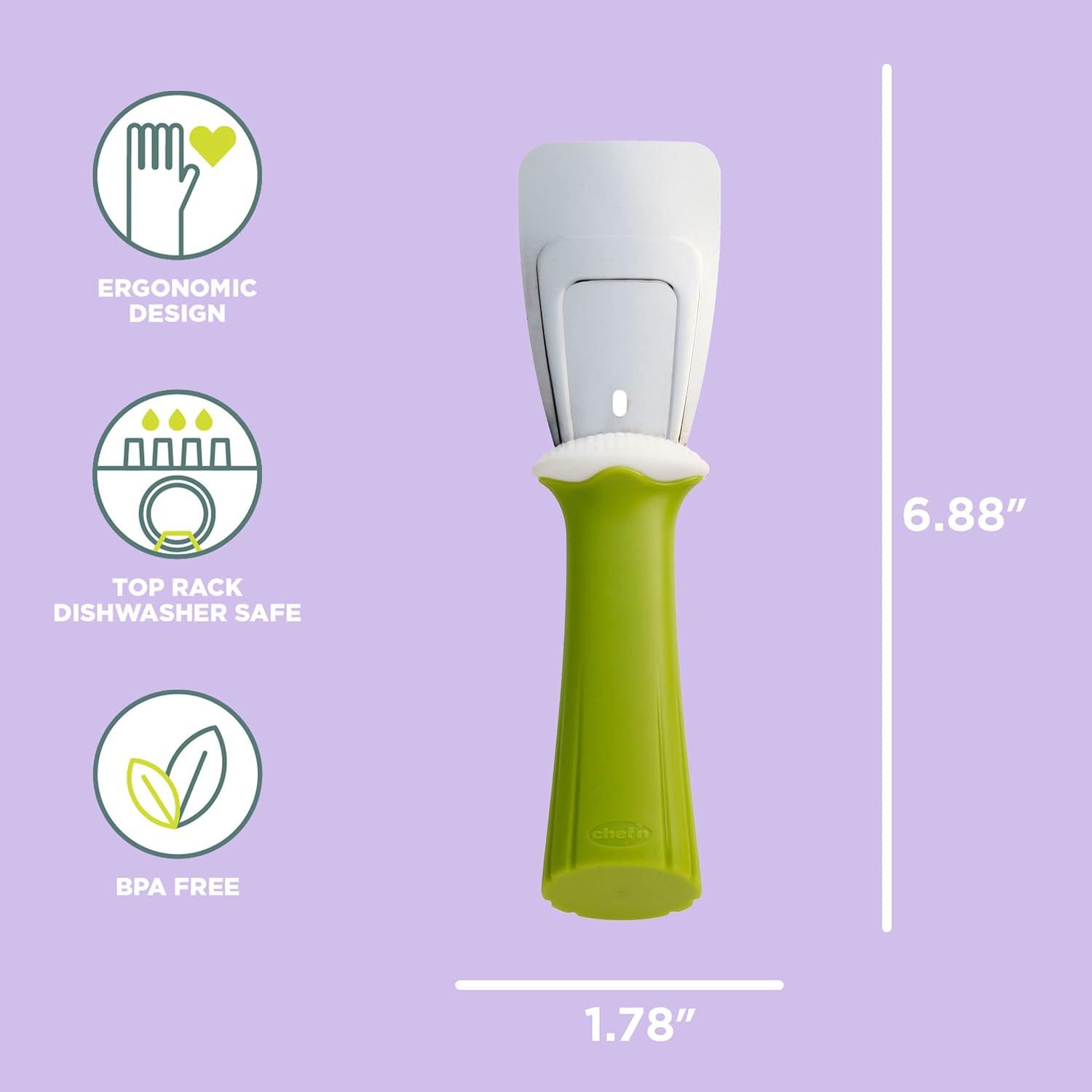 Chef'n Stalk Chop Cauliflower Prep Tool, Green, 7 ½ x 1 ¾-inches -