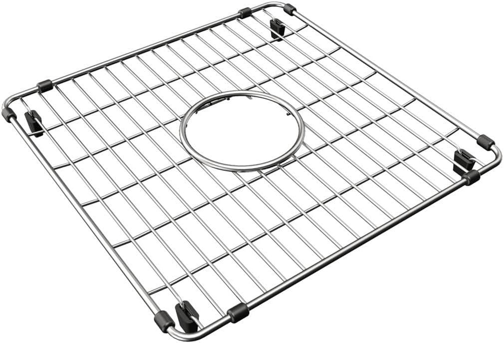 Stainless Steel Square Sink Bottom Grid with Center Drain Hole