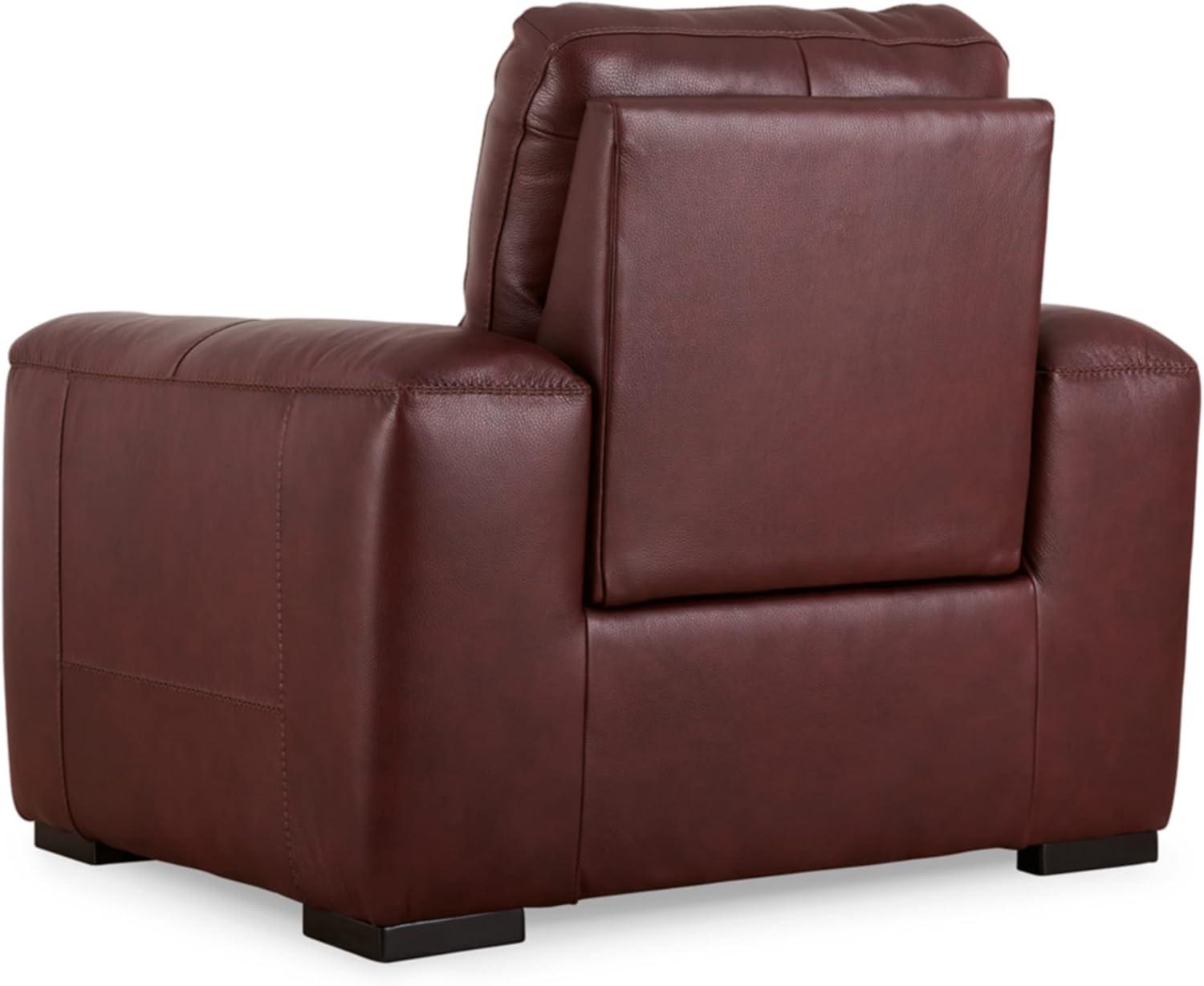 Ashley Furniture Alessandro Leather Power Recliner with Headrest in Red