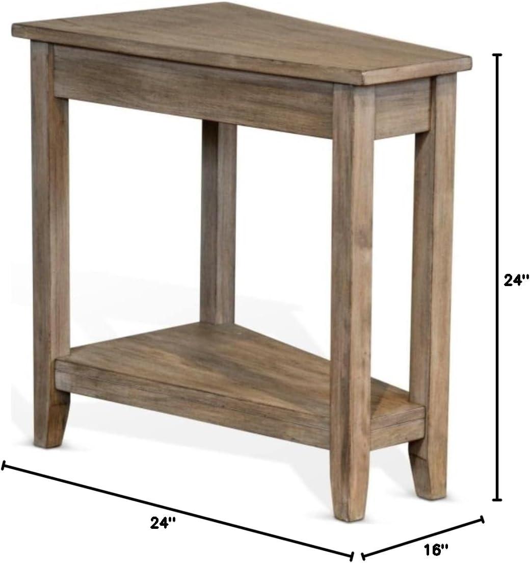 Sunny Designs Santa Fe 16" Transitional Wood Chair Side Table in Dark Chocolate