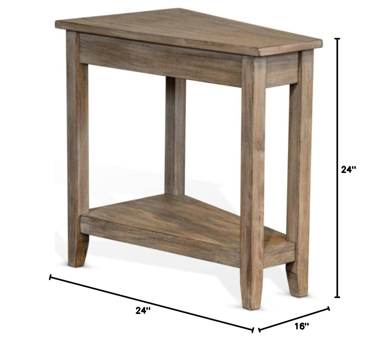 Sunny Designs Santa Fe 16" Transitional Wood Chair Side Table in Dark Chocolate