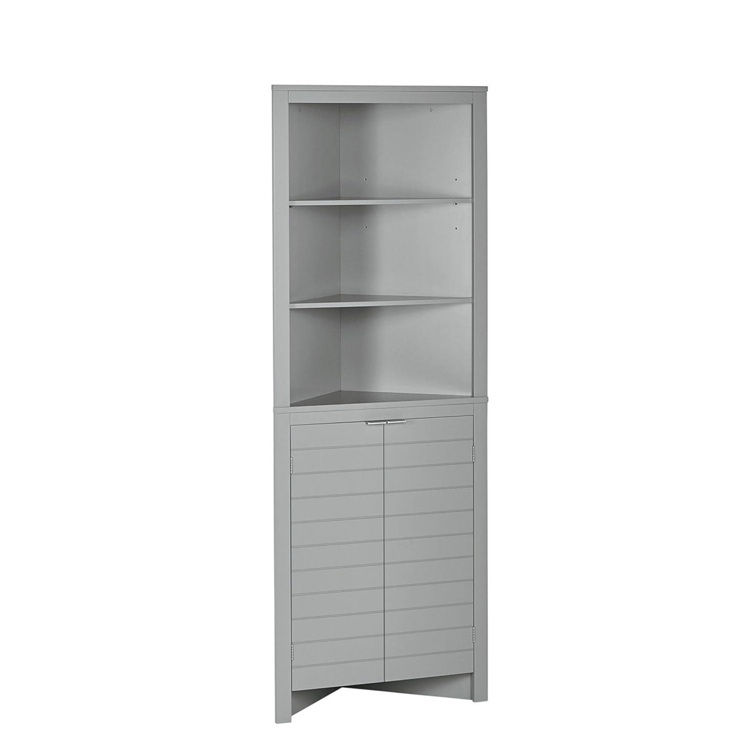 RiverRidge Home RiverRidge Madison Tall Corner Bathroom Storage Cabinet with Open Shelves