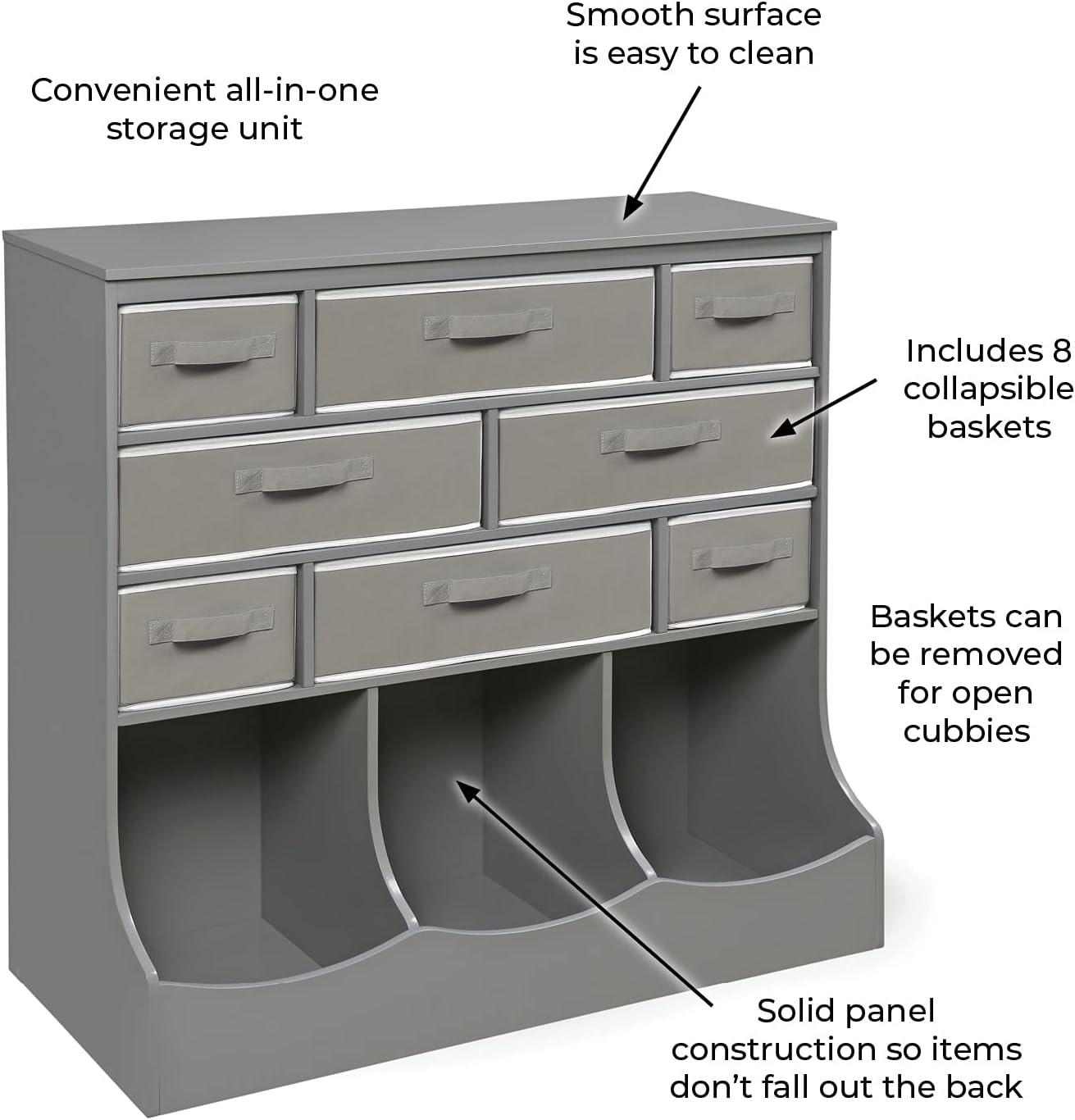 Badger Basket Storage Station with Eight Baskets and Three Bins