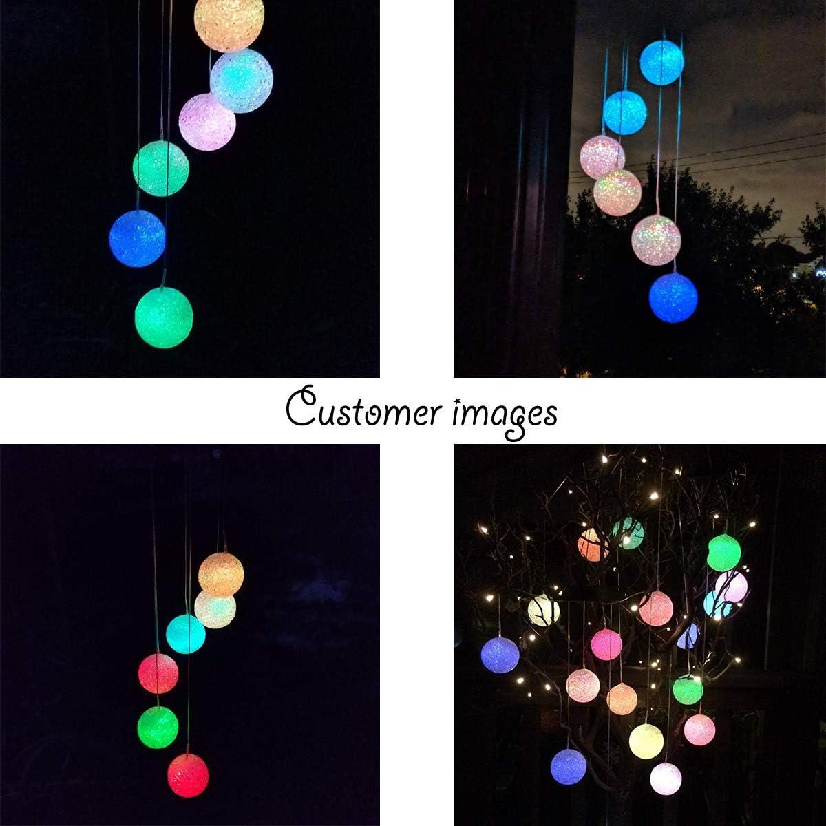 Color Changing Solar Powered Crystal Ball Wind Chime