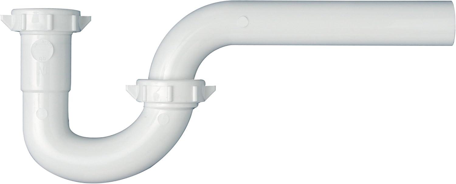 Plumb Pak PP941W P-Trap, 1-1/4 in, Slip, Plastic, White