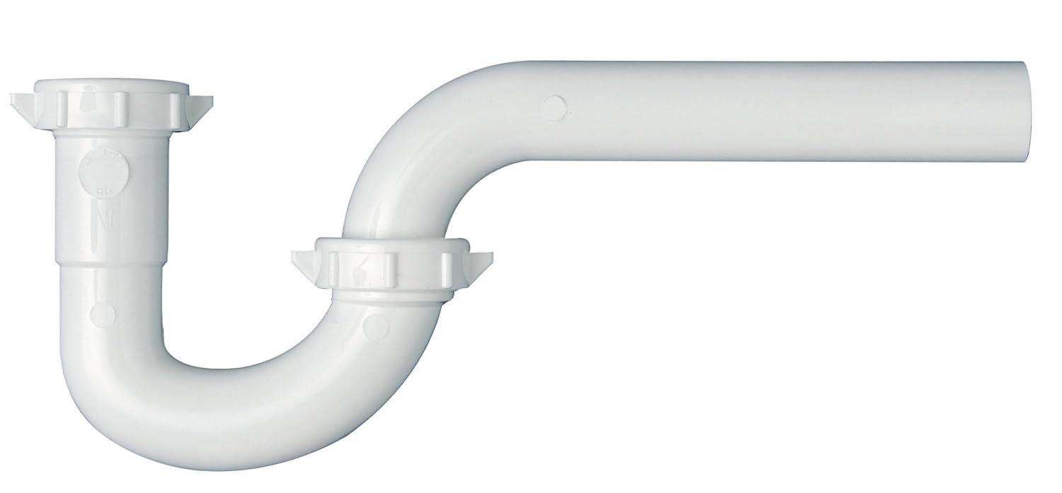 Plumb Pak PP941W P-Trap, 1-1/4 in, Slip, Plastic, White