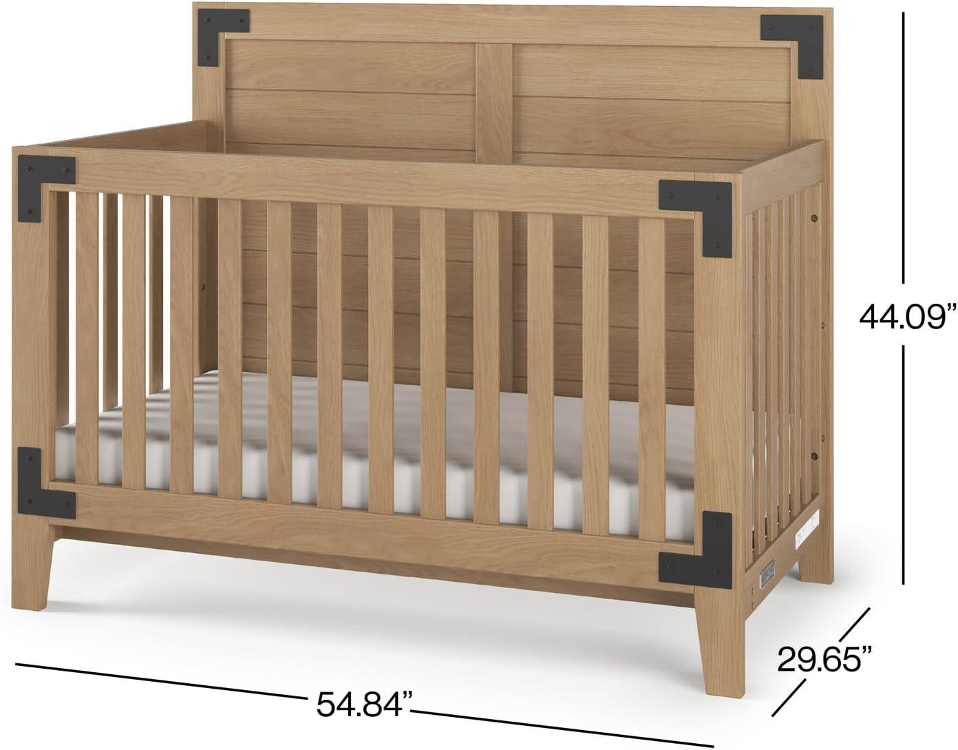 Child Craft Lucas 4-in-1 Convertible Crib - Nutmeg