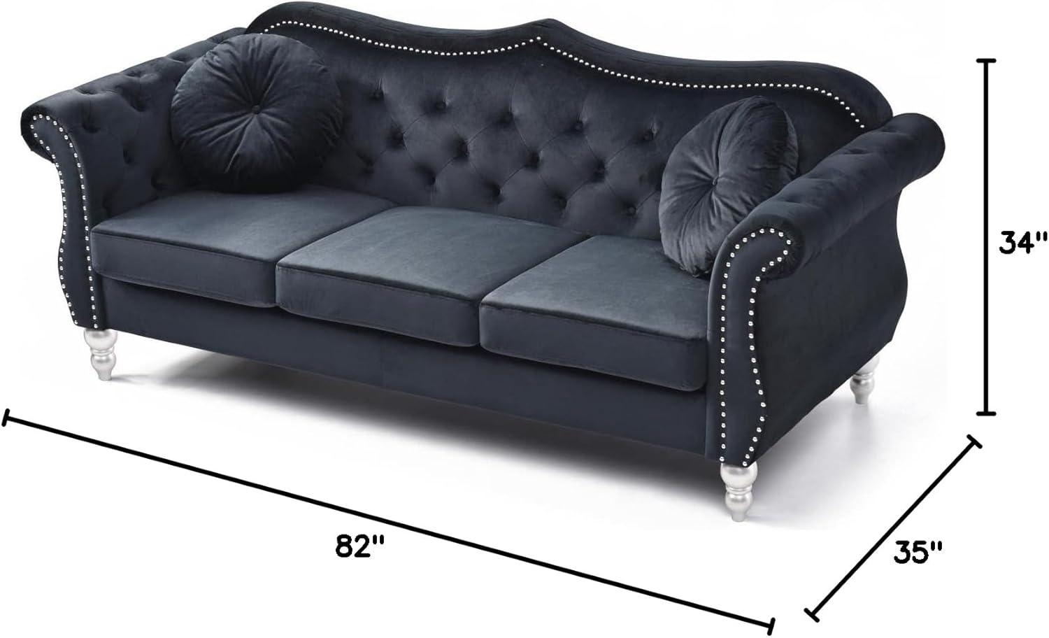Hollywood 82'' Velvet Sofa