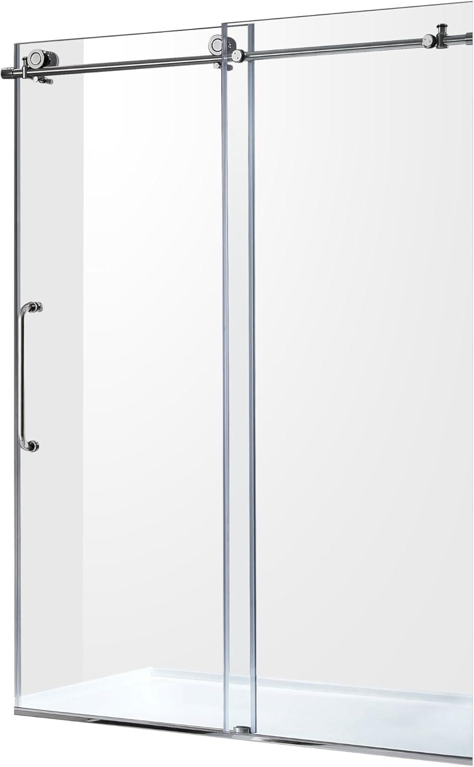 Madam Series 48" W x 76" H Single Sliding Semi-Frameless Shower Door