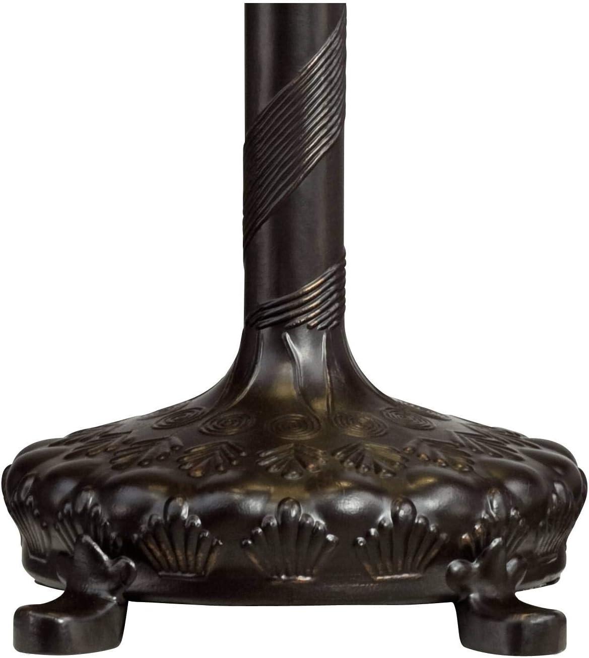 Robert Louis Tiffany Table Lamp 26" High Antique Bronze Tiffany Style Peacock Art Glass Shade for Living Room Family Bedroom Bedside Office