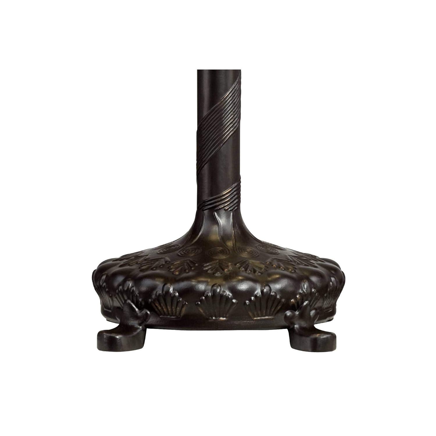 Robert Louis Tiffany Table Lamp 26" High Antique Bronze Tiffany Style Peacock Art Glass Shade for Living Room Family Bedroom Bedside Office