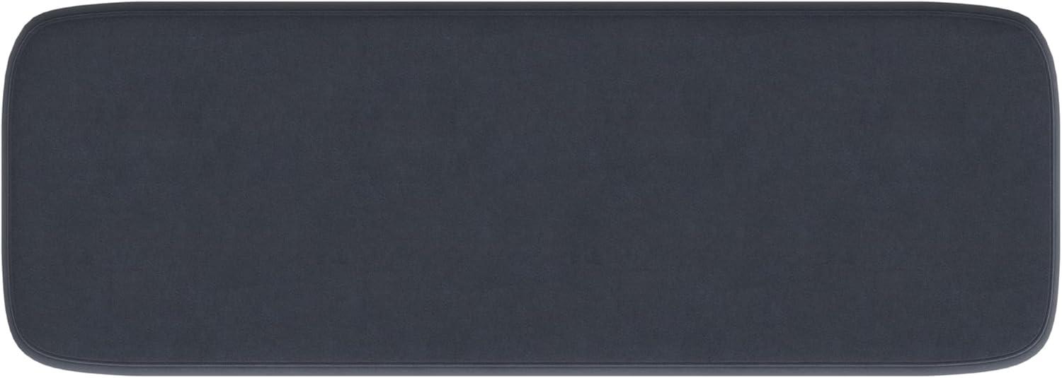 Medium Storage Bench with Metal Legs Gray Woven - HomePop