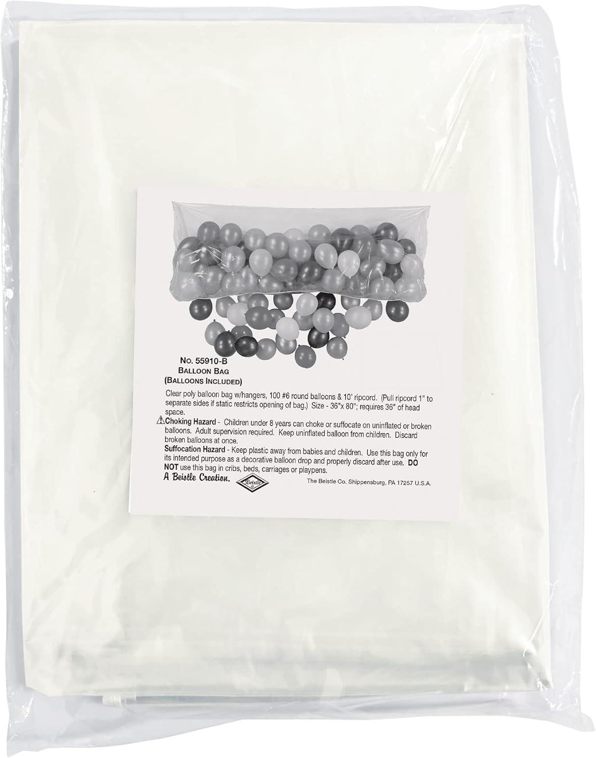 Beistle Balloon Drop Bag With 100 Balloons