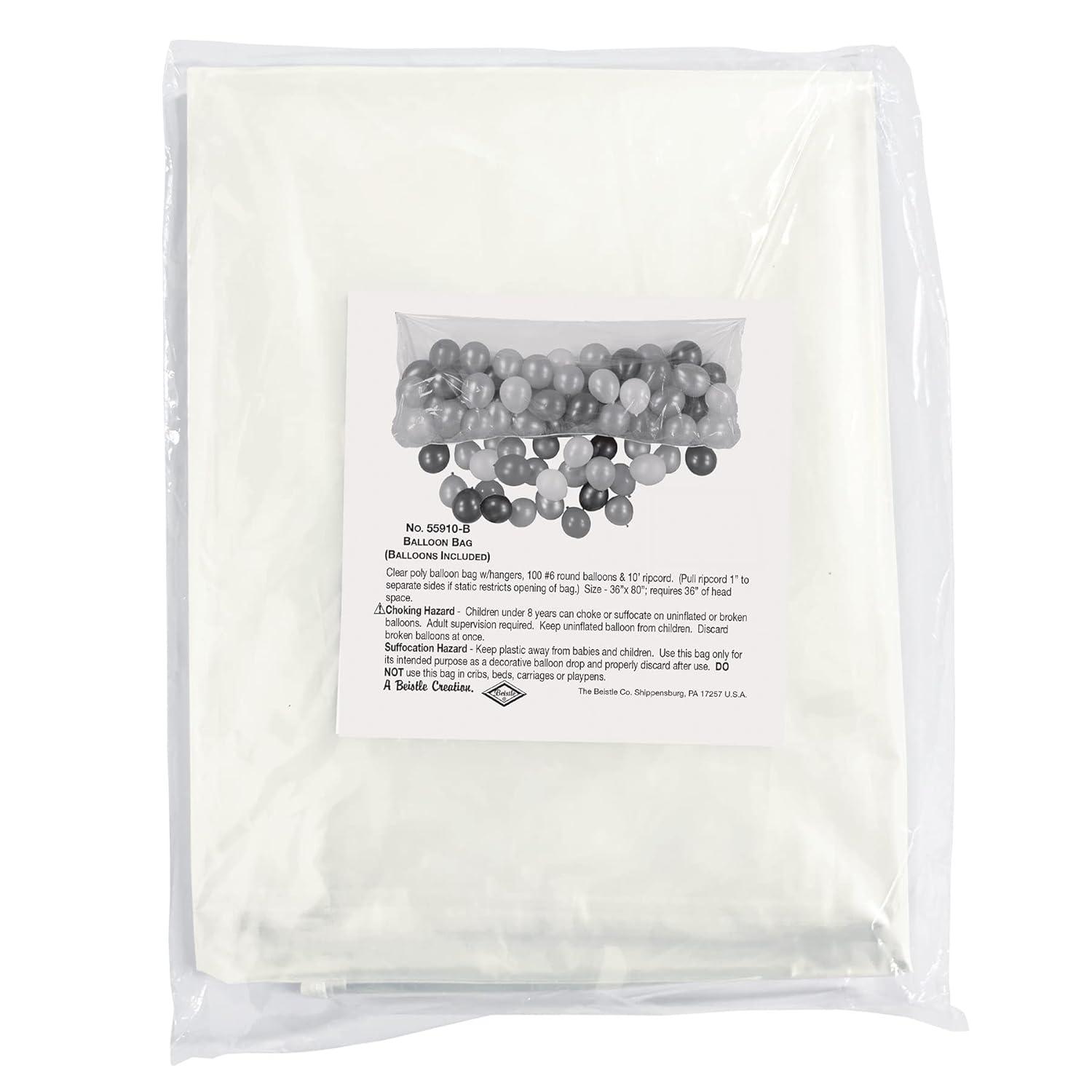 Beistle Balloon Drop Bag With 100 Balloons