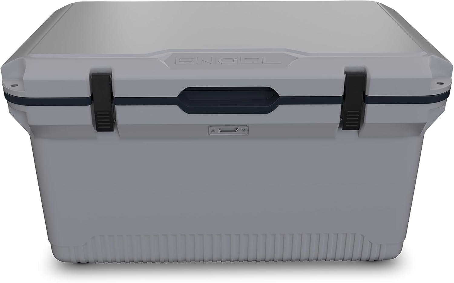ENGEL 60 Qt UltraLite Cooler With Wire Basket and Divider - Haze Gray