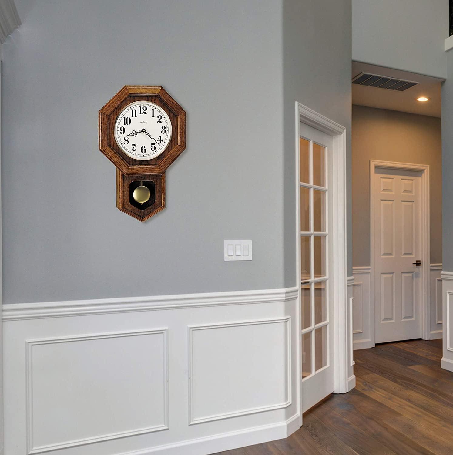 Katherine Oak Yorkshire Traditional Wall Clock with Brass Pendulum