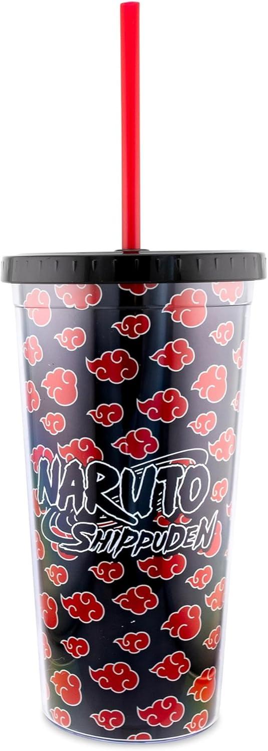 Naruto Shippuden Akatsuki 20-Ounce Black Plastic Travel Tumbler