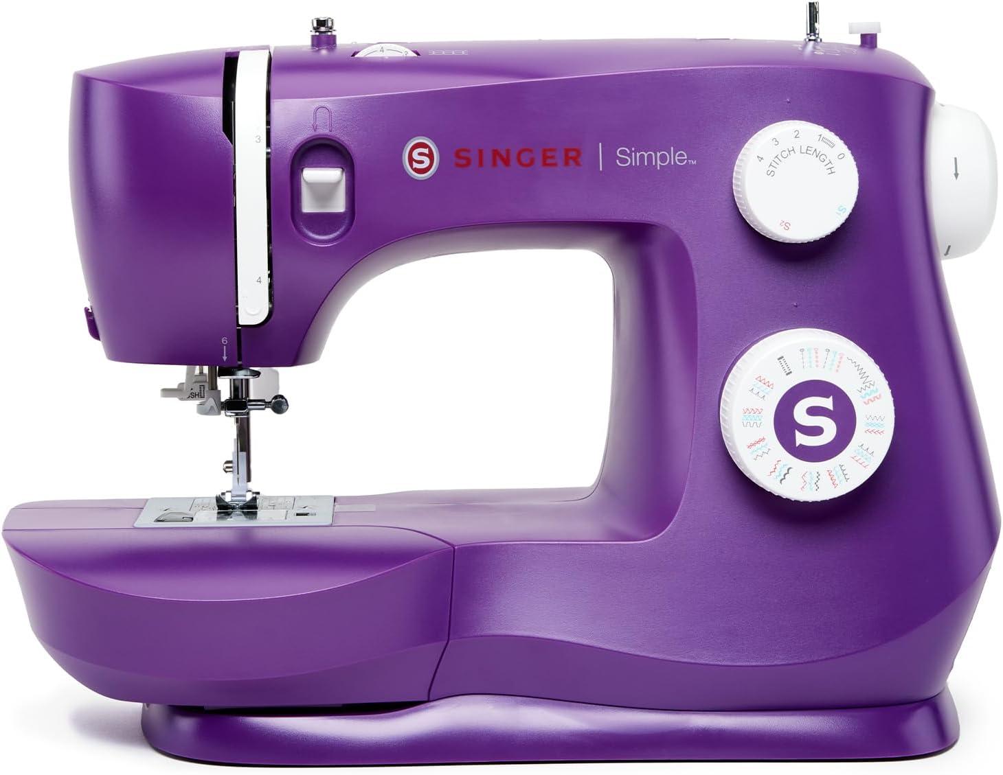 Purple Portable Mechanical Sewing Machine with 108 Stitch Applications