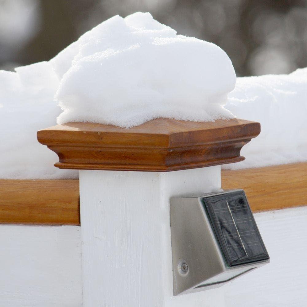 4x4 Traditional Wood Pyramid Post Cap by Captiva - One-Piece Miterless - 3/8" Extended Lip - (3-1/2" x 3-1/2")