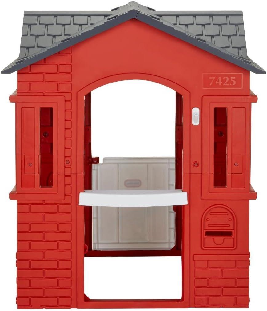 Little Tikes Cape Cottage House, Red with Working Door, Window Shutters, Flag Holder | Easy Installation Process Kids 2-6 Years Old