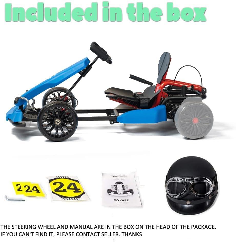 HYPER GOGO GoKart Kit - Hoverboard Attachment - Compatible with All Hover Boards,Blue