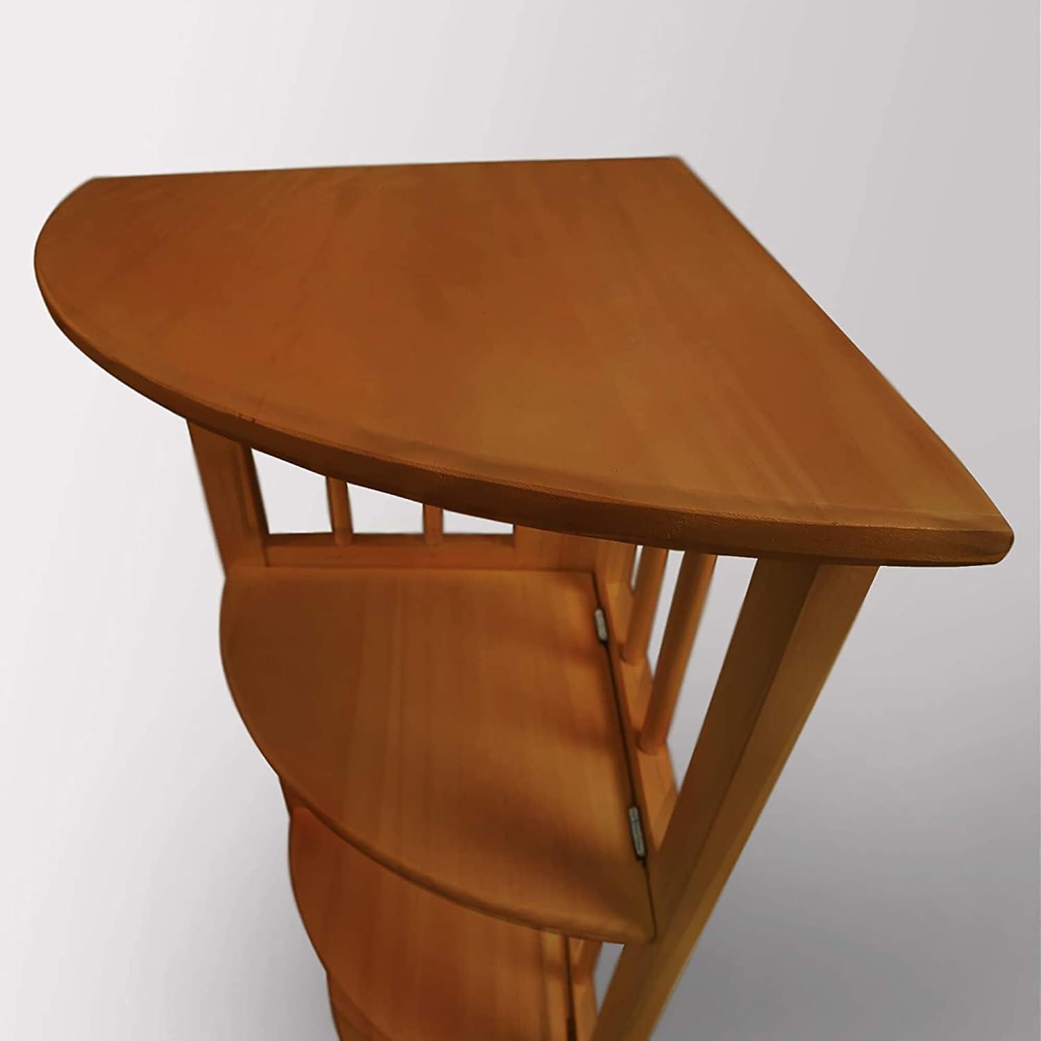 Yu Shan CO USA Ltd  4-tier corner folding bookcase  Honey Oak