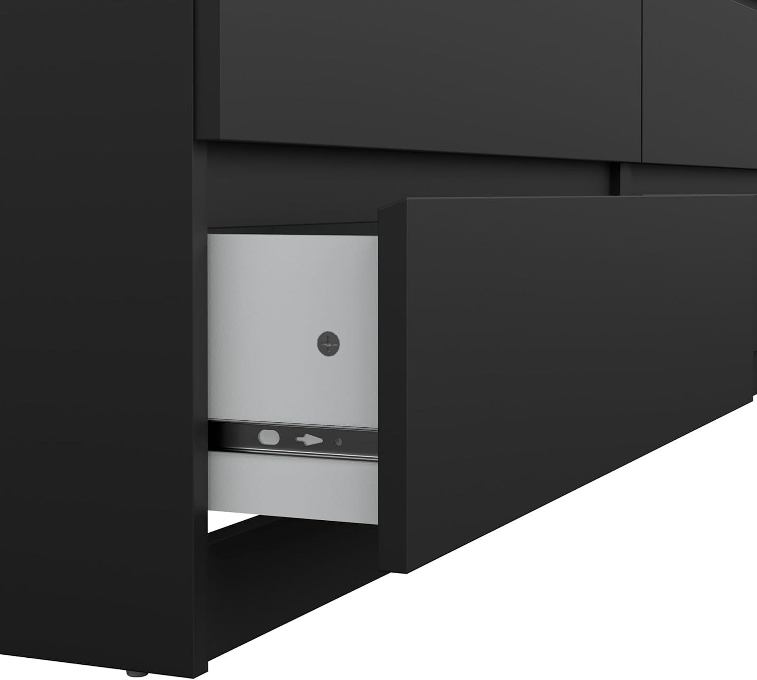 Tvilum,Scottsdale 6 Drawer Double Dresser, Black Matte