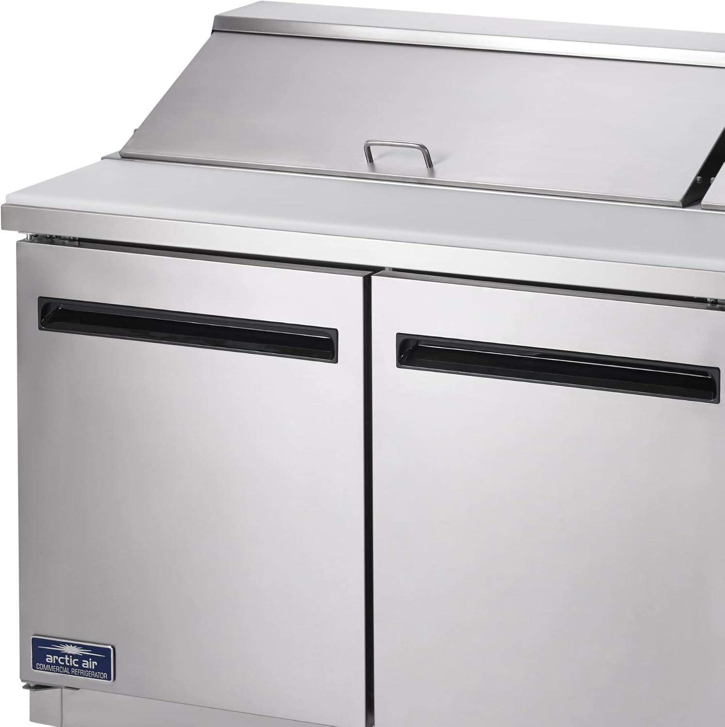 71.5-Inch Stainless Steel 3-Door Refrigerated Prep Table