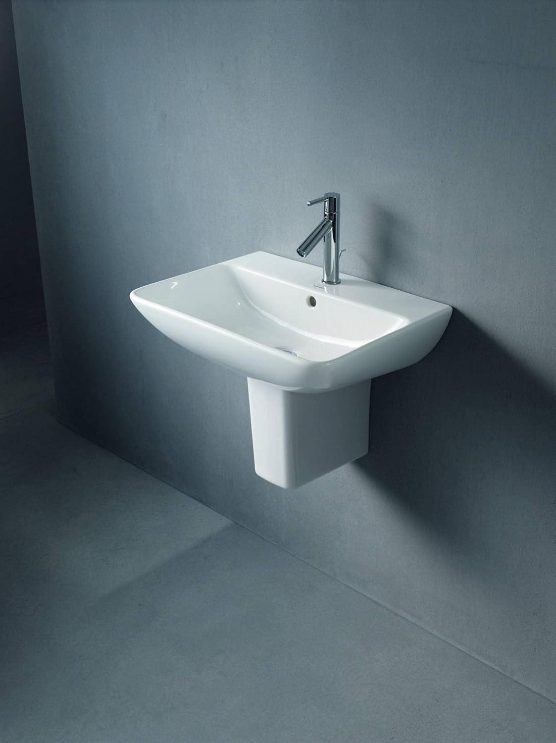 Starck Modern 24" White Ceramic Wall-Mount Bathroom Sink