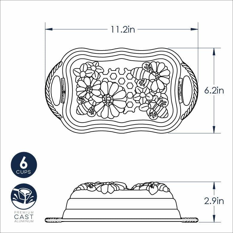 Gold Honeycomb Non-stick Aluminum Loaf Pan