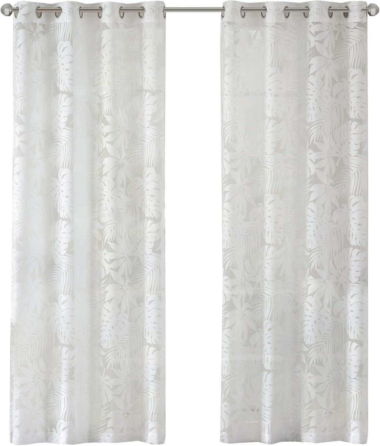 Leilani Palm Leaf Burnout Window Sheer