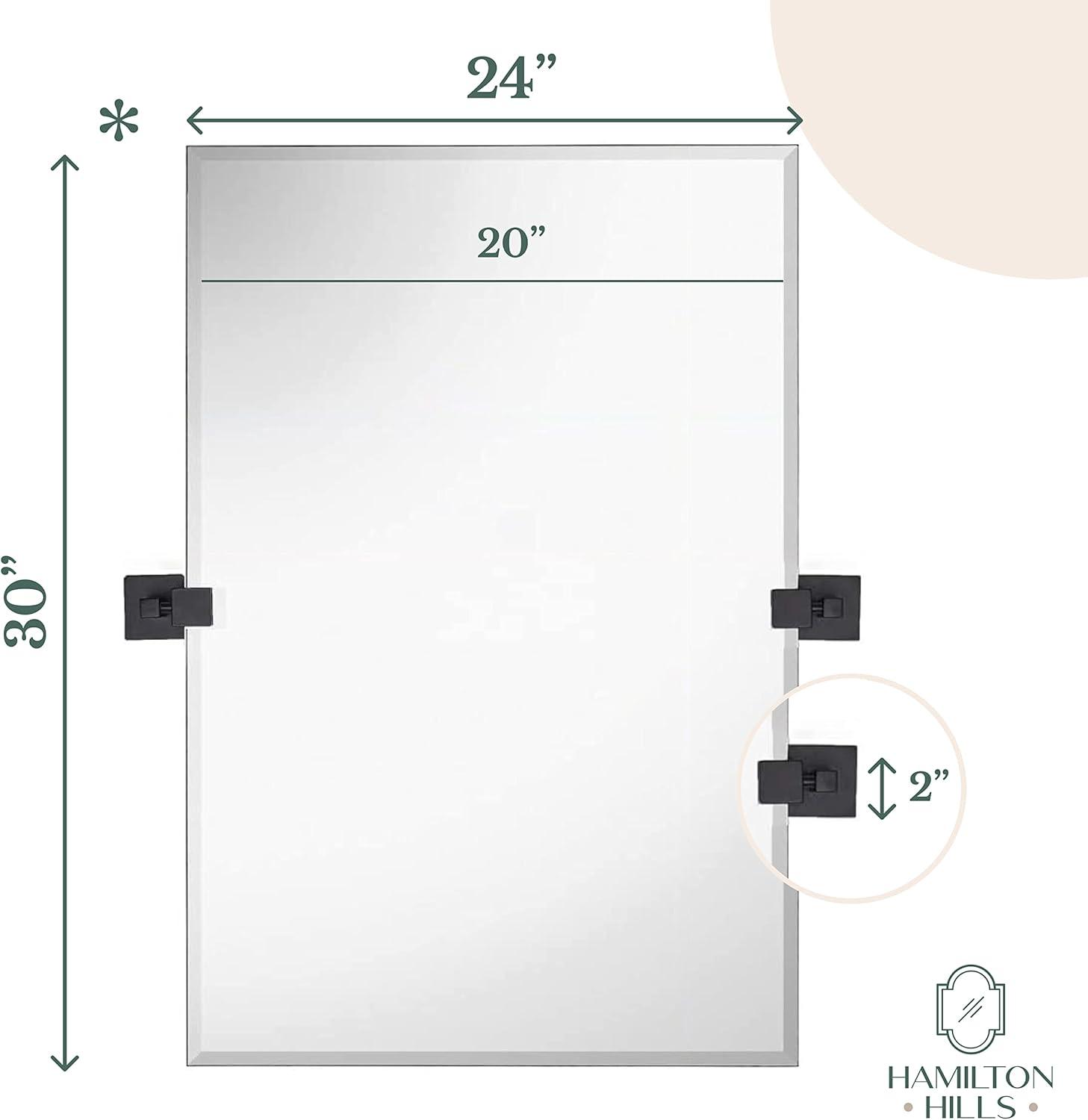 Hamilton Hills 20" X 30" Rectangle Square Black Pivot