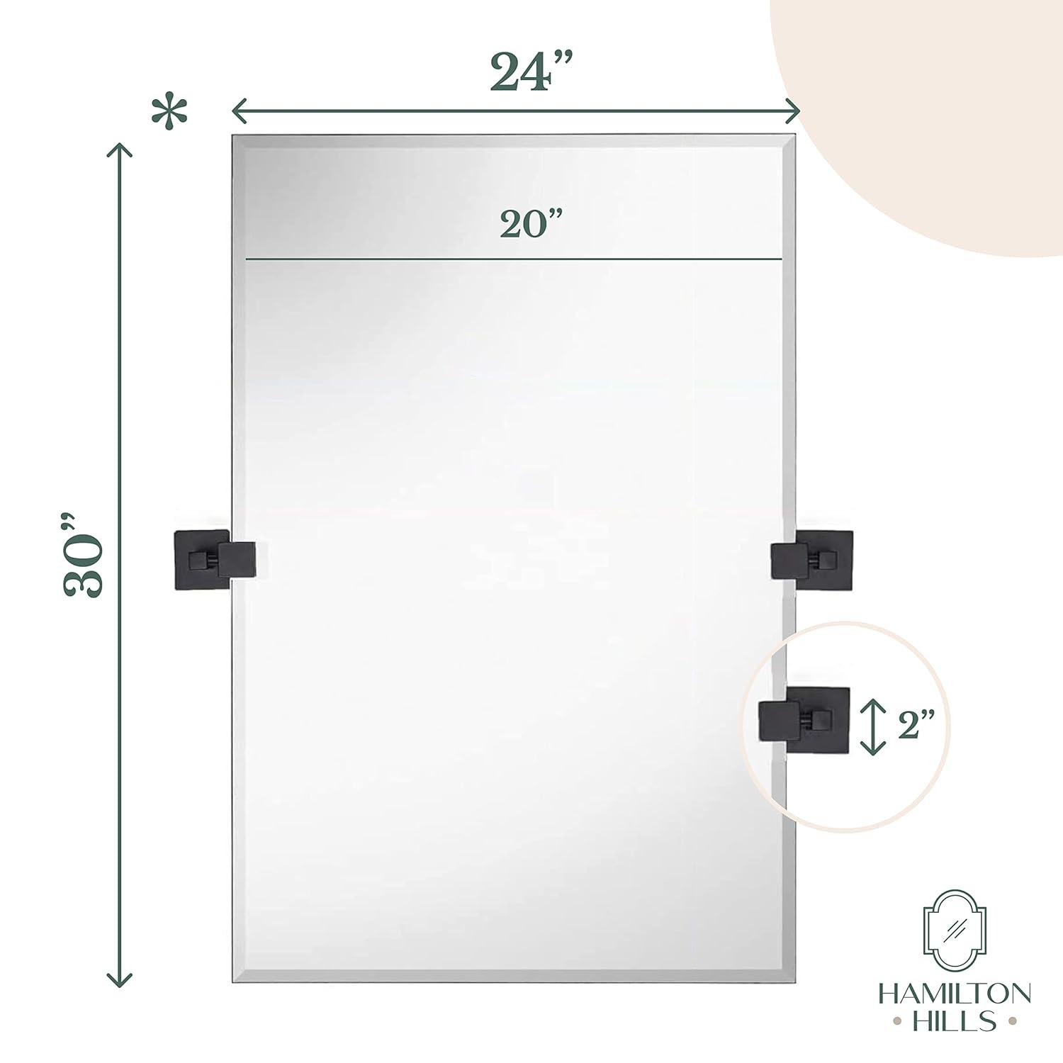 Hamilton Hills 20" X 30" Rectangle Square Black Pivot