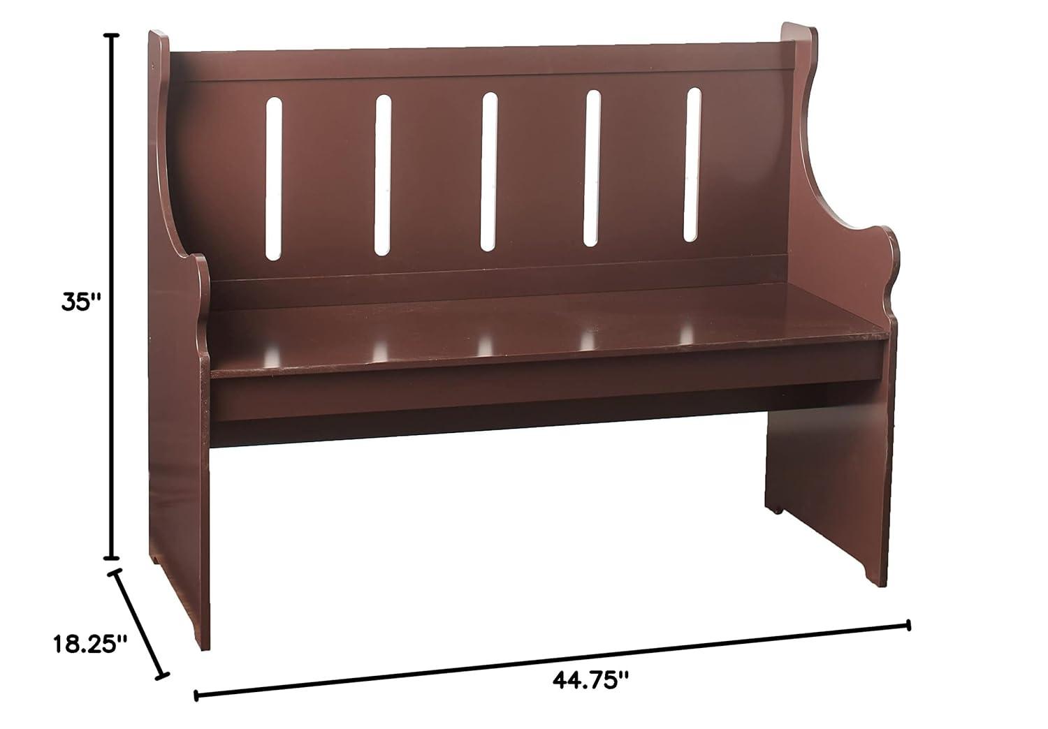 The Lakeside Collection Pew Style Benches - Weathered Wood