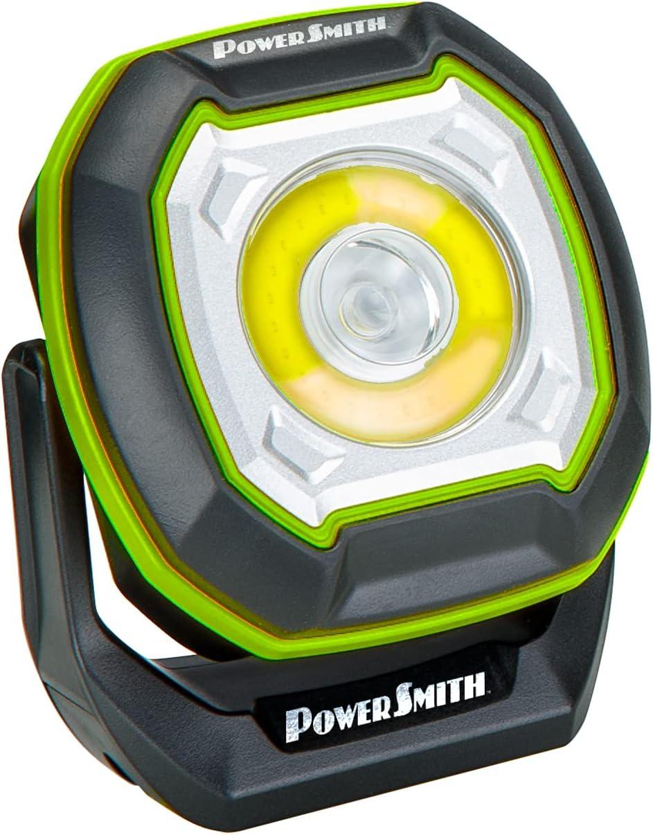 PowerSmith 800 Lumen Rechargeable Hand-Held Flashlight, LED Spot and Flood Light