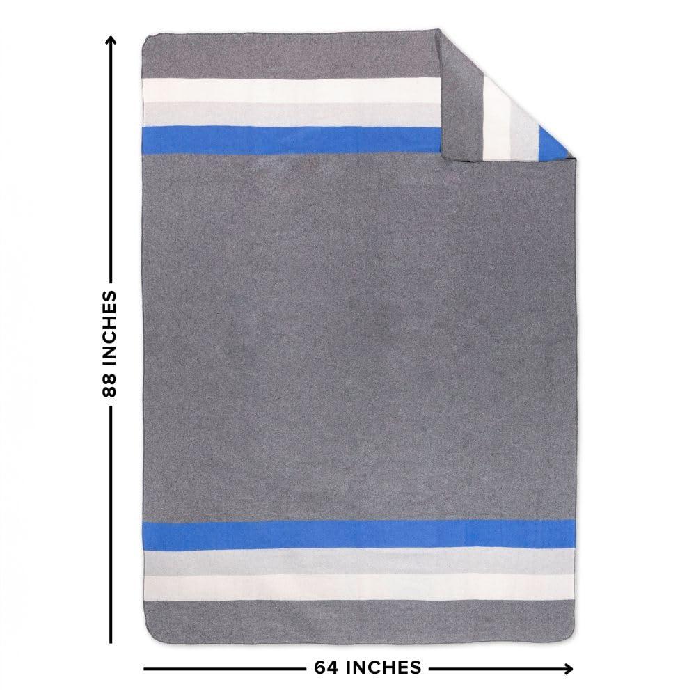 Arcturus Rainier Striped Wool Blanket (64" x 88"), 4.5 lbs