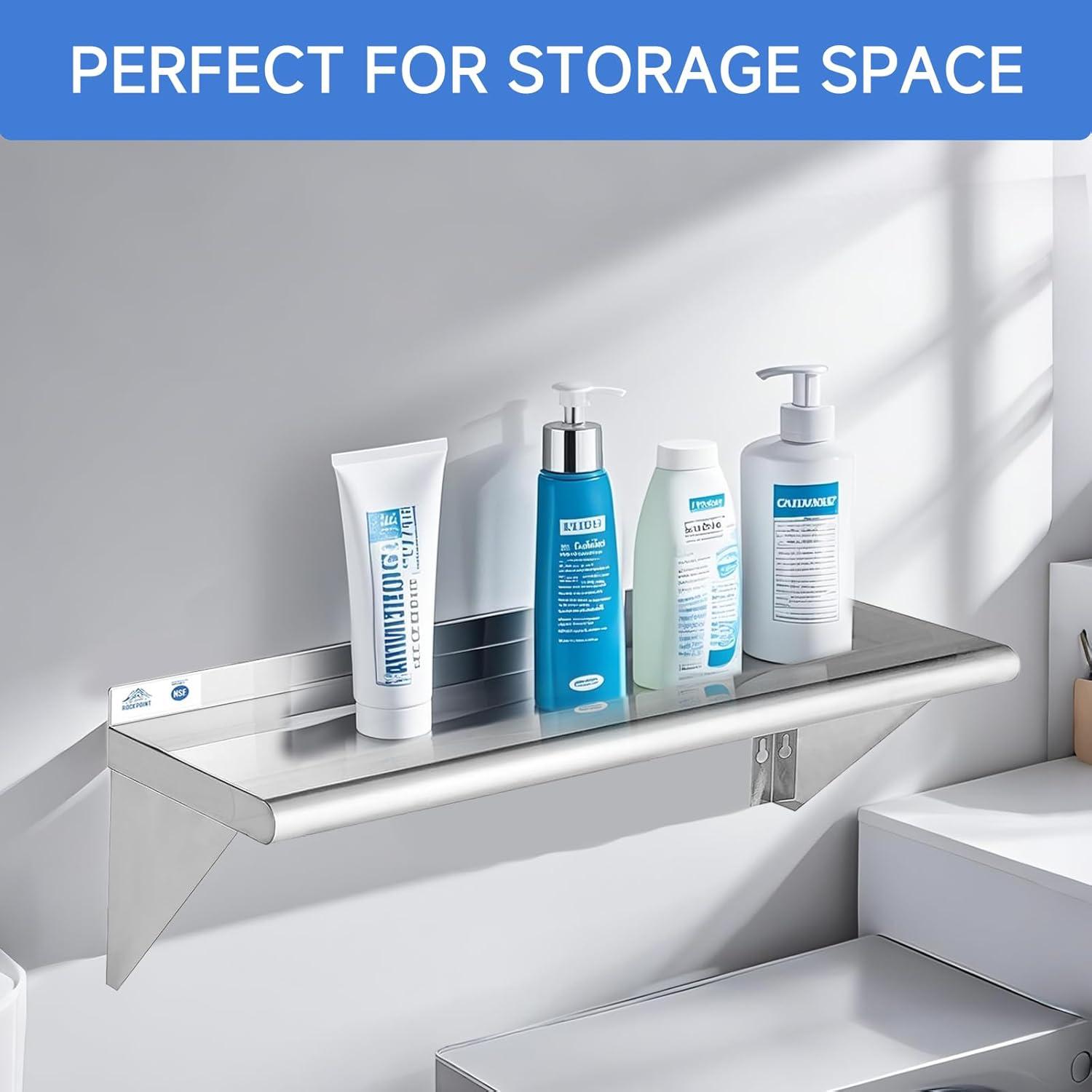 GRIDMANN NSF Stainless Steel Wall-Mount Shelf by Latitude Run