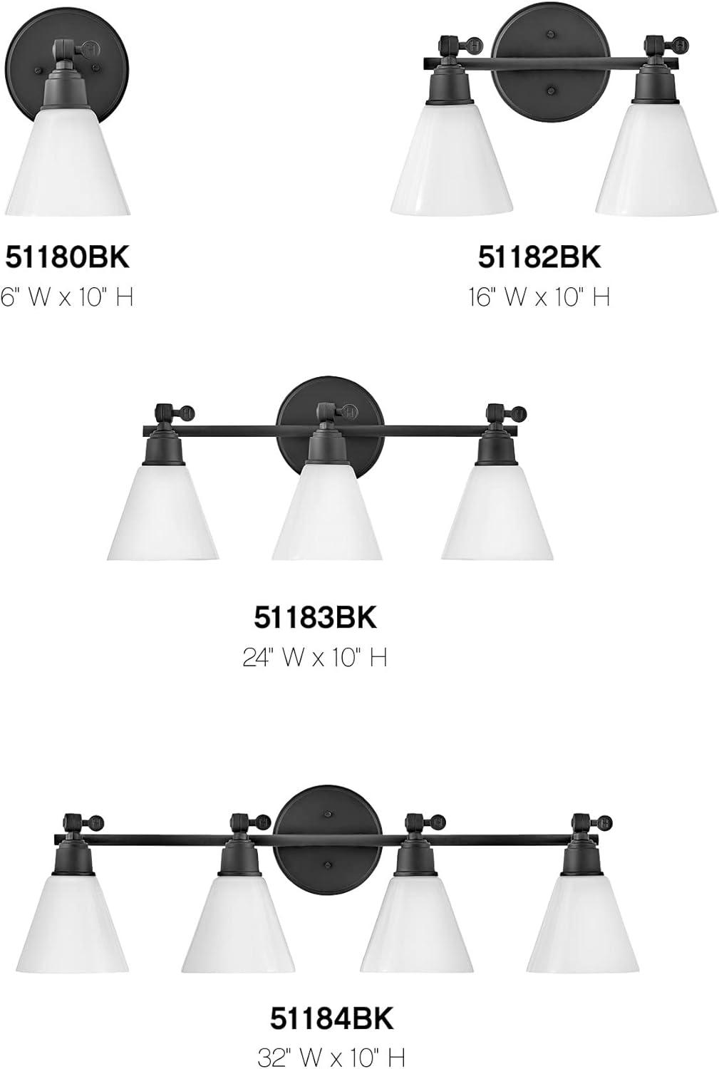 Arti 16-in Adjustable Two Light Bath Vanity with Cased Opal Shade