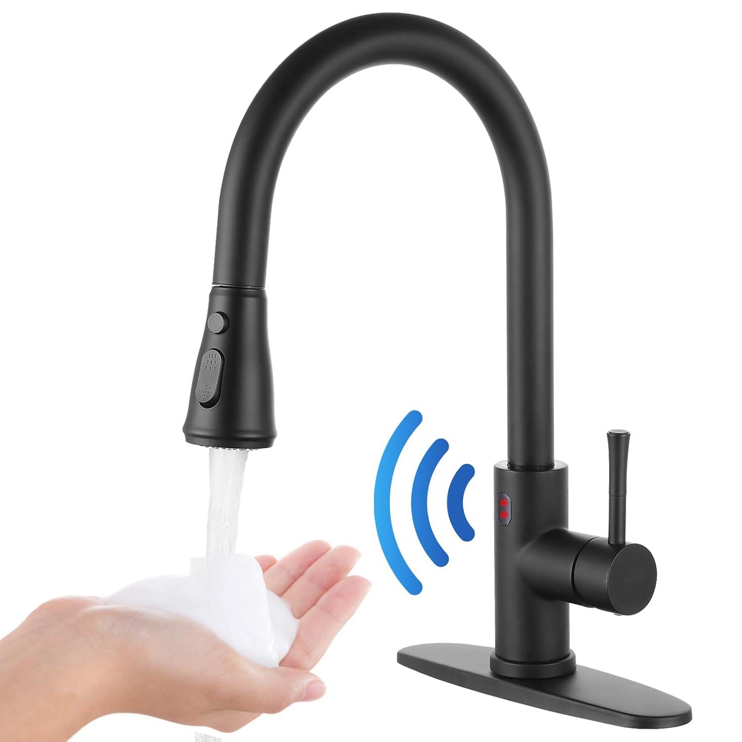 GAGALIFE Single Handle Pull Down Sprayer Kitchen Faucet High Arc Stainless Steel Faucet with 3-Function Sprayer JJL-CL-PT-SDP-G