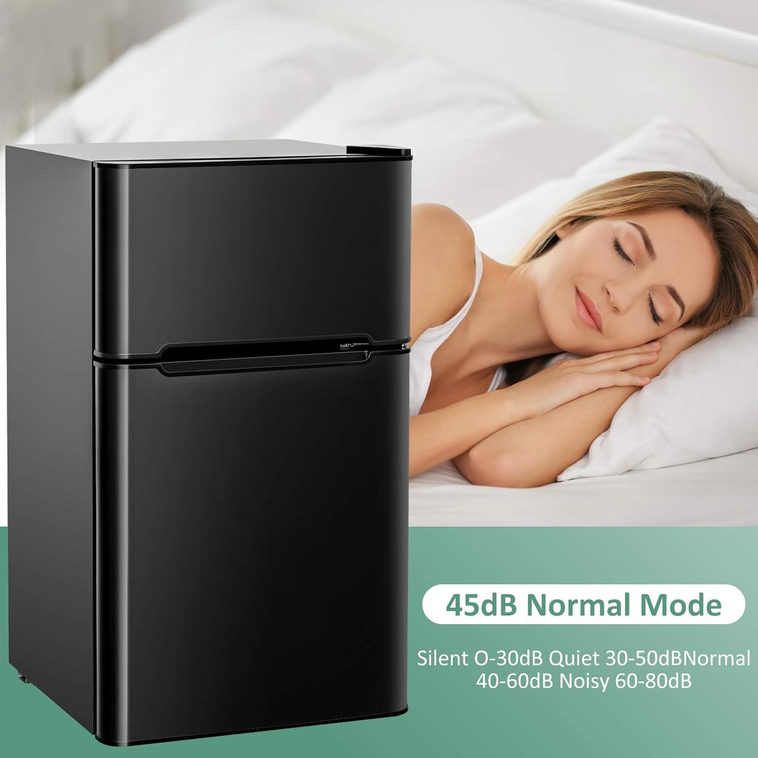 FORCLOVER FORCLOVER 3.2 Cubic Feet Freestanding Mini Fridge with Freezer