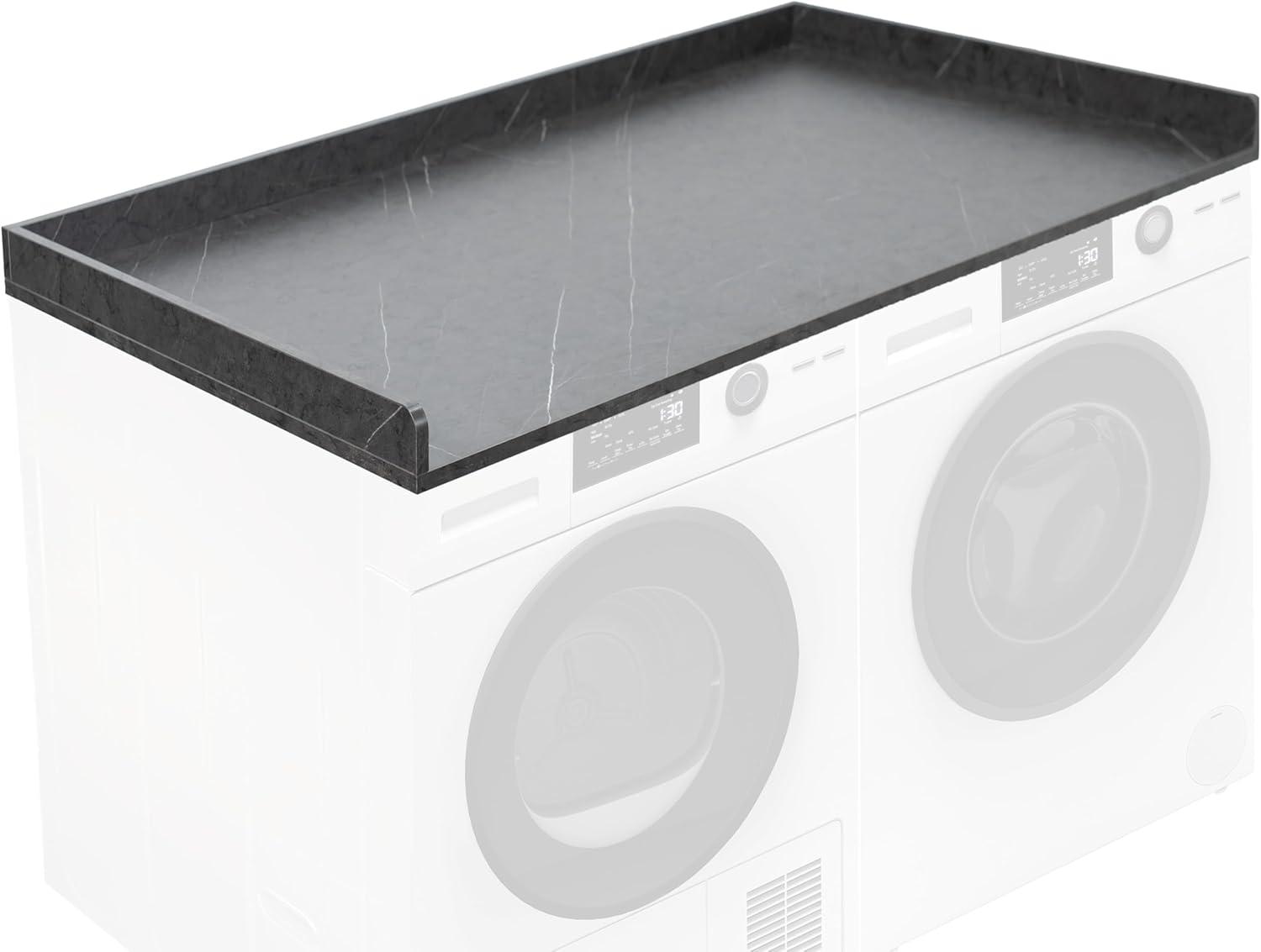 Life Finds Life Finds Black Marble Pattern Washer/Dryer 54 Inch Countertop