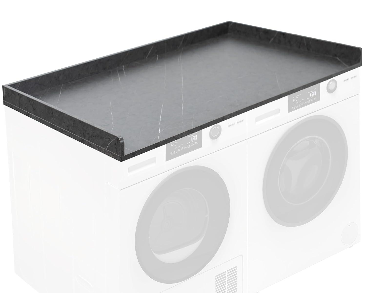 Life Finds Life Finds Black Marble Pattern Washer/Dryer 54 Inch Countertop