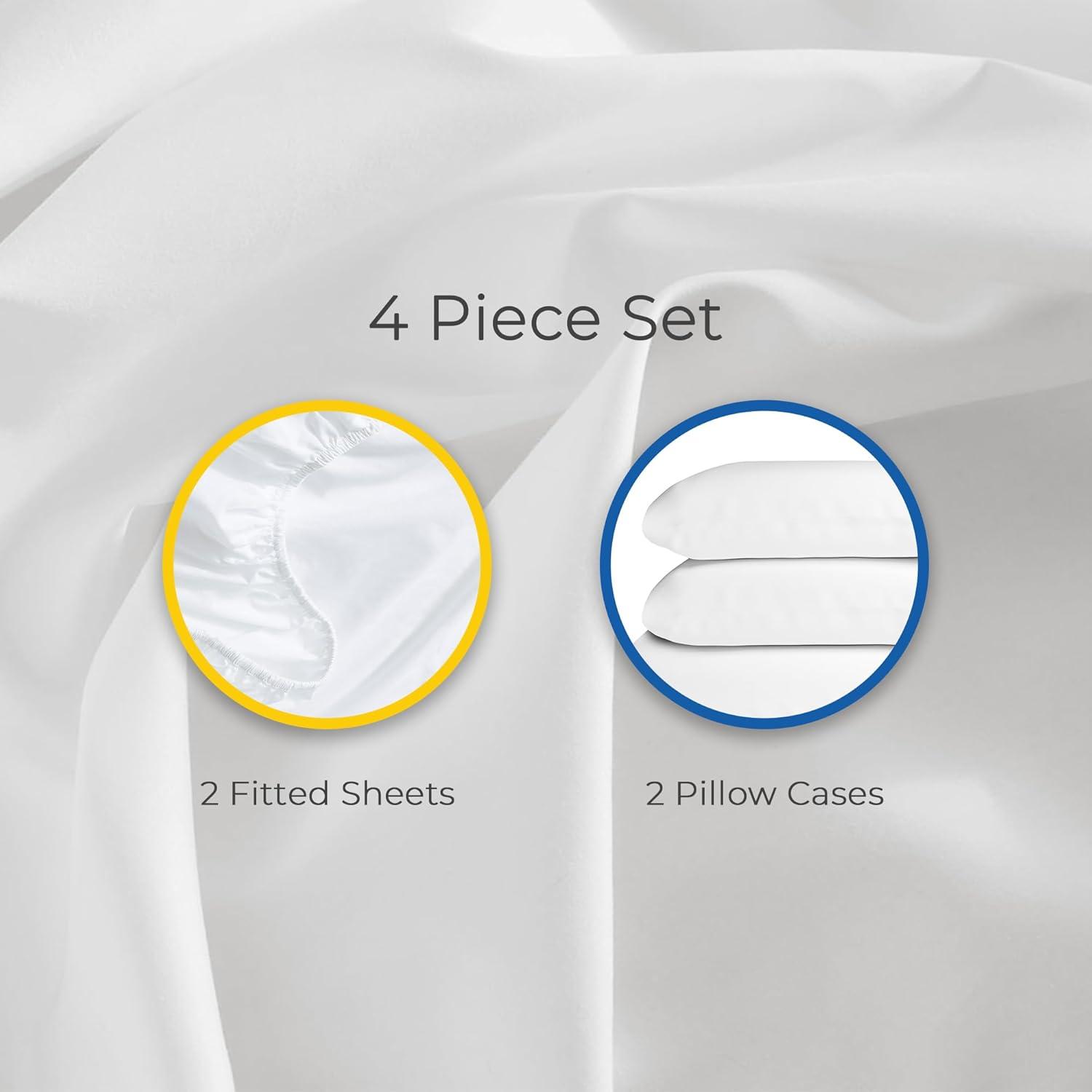 Color Sense Brushed Cotton Blend Lightweight Sheet Set