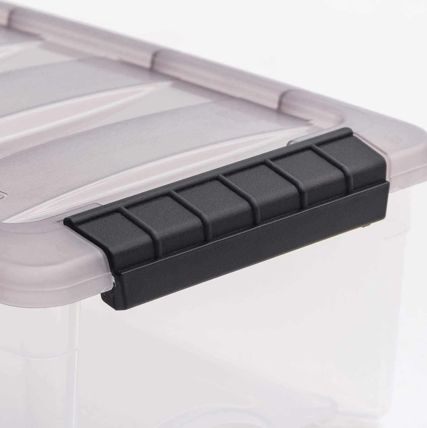 5 Qt./1.25 Gal. Plastic Storage Boxes with Latching Lids in Clear