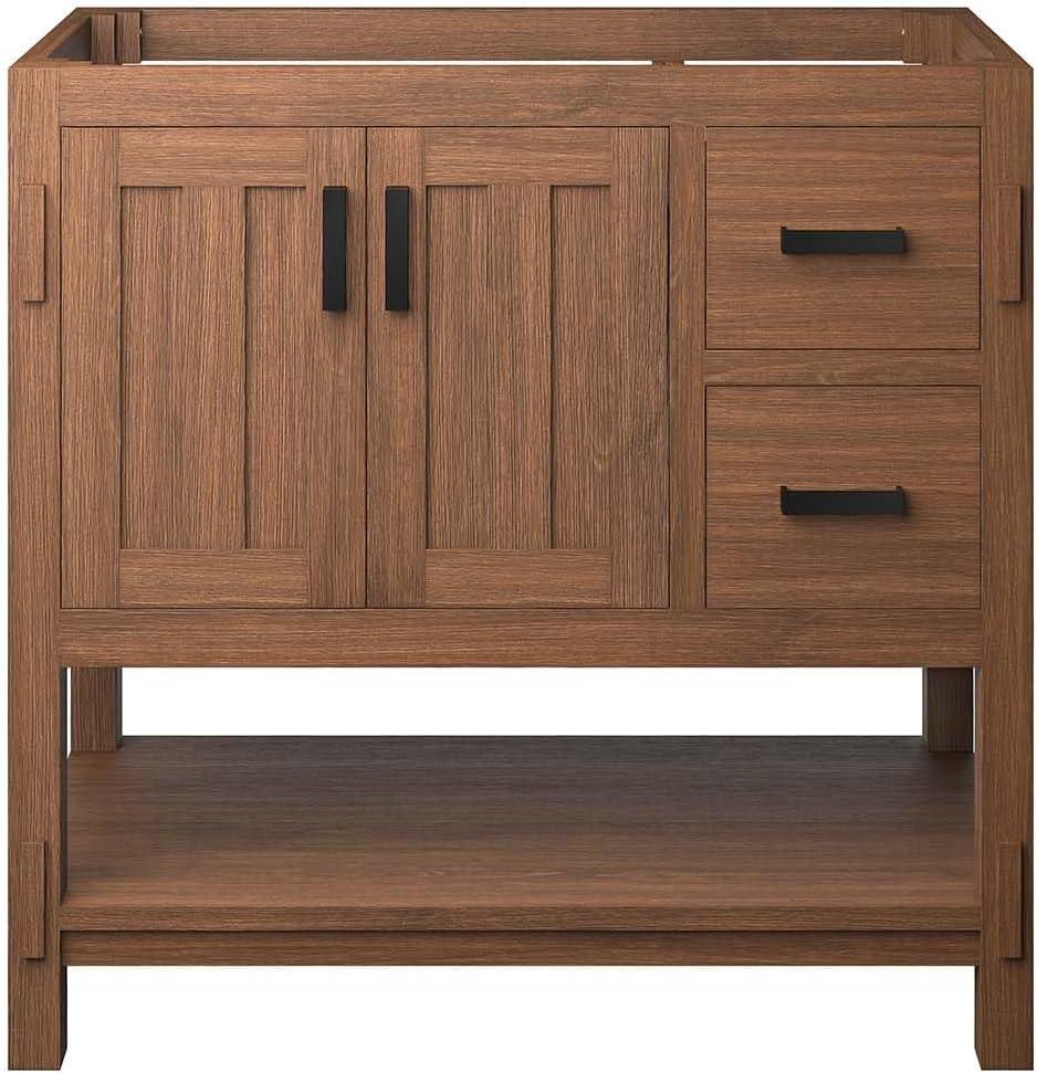 Modway Ashlyn 36” Wood Bathroom Vanity Cabinet (Sink Basin Not Included) in Walnut