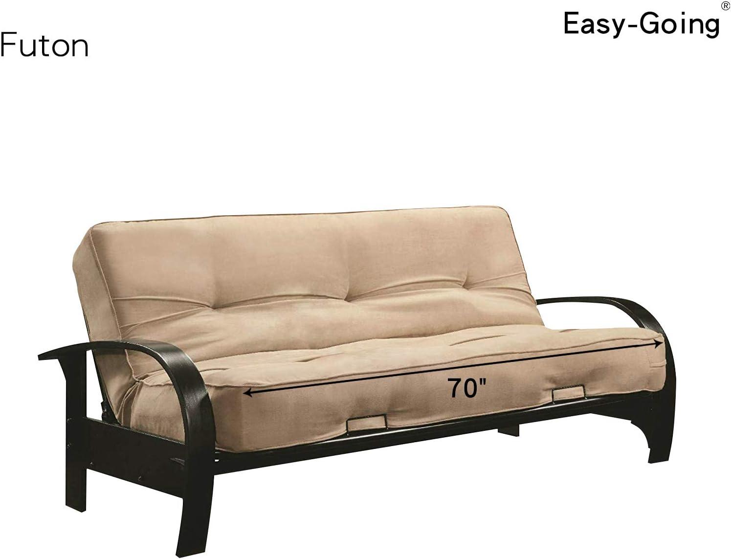 Easy-Going Futon Reversible Sofa Slipcover Water Resistant Couch Cover(Futon, Gray/Light Gray)