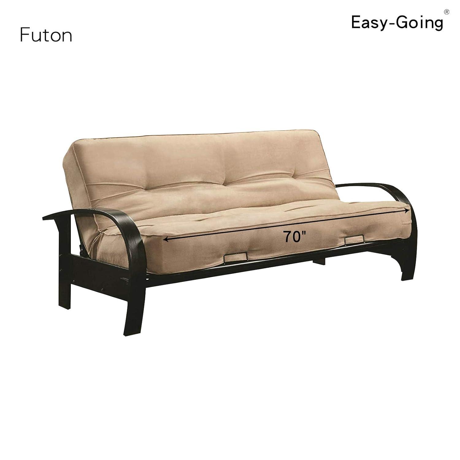 Easy-Going Futon Reversible Sofa Slipcover Water Resistant Couch Cover(Futon, Gray/Light Gray)